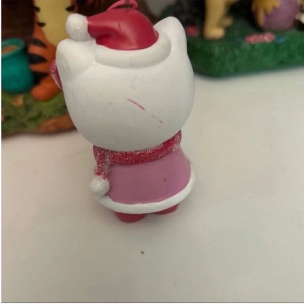 Vintage 2007 Hello Kitty Pink Glitter Ornament Rare